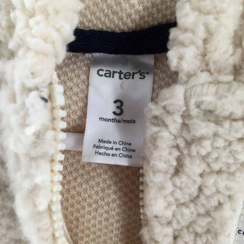 Carter’s‎ tan Teddy bear hooded coat